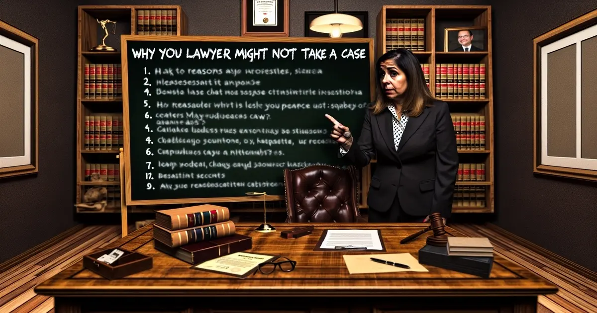 Why Would a Lawyer Not Take a Case? Key Reasons Explained